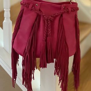 Steven Madden Pink fringe purse